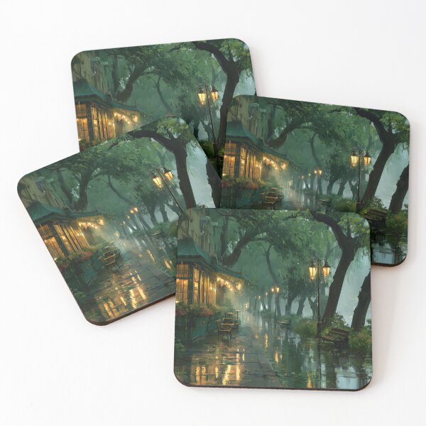 Item preview, Rainy Garden Cafe Cozy Botanical Scene designed and sold by Rtymer.