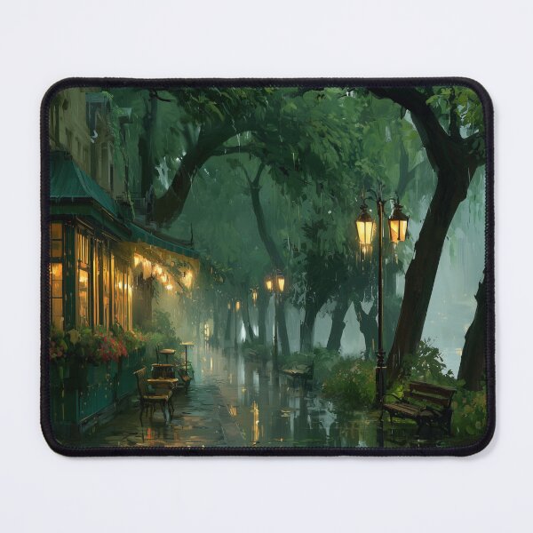Item preview, Rainy Garden Cafe Cozy Botanical Scene designed and sold by Rtymer.