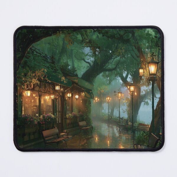 Item preview, Rainy Garden Cafe Cozy Botanical Scene designed and sold by Rtymer.