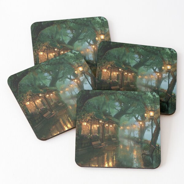 Item preview, Rainy Garden Cafe Cozy Botanical Scene designed and sold by Rtymer.