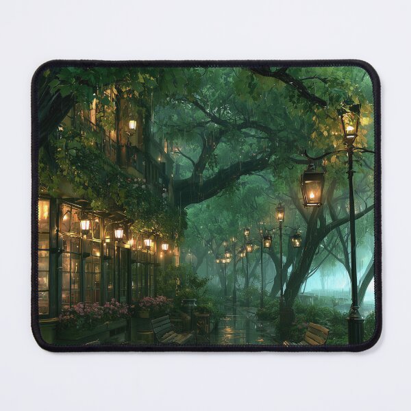 Item preview, Rainy Garden Cafe Cozy Botanical Scene designed and sold by Rtymer.
