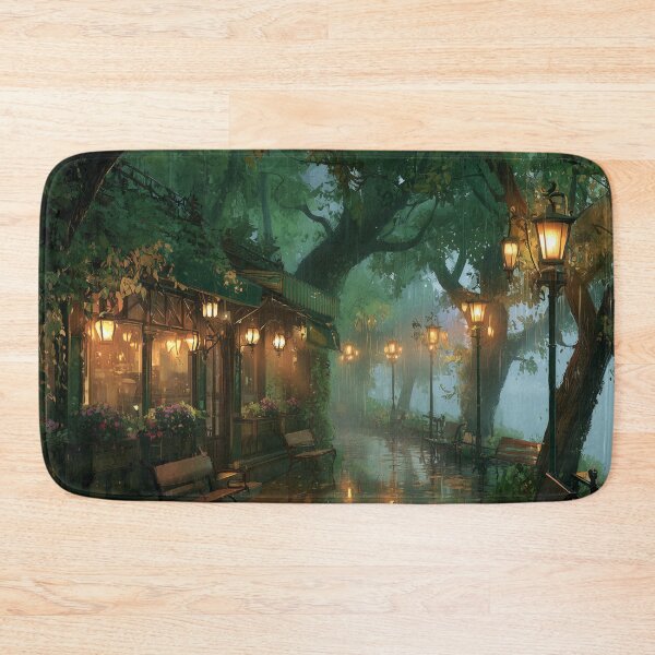 Item preview, Rainy Garden Cafe Cozy Botanical Scene designed and sold by Rtymer.