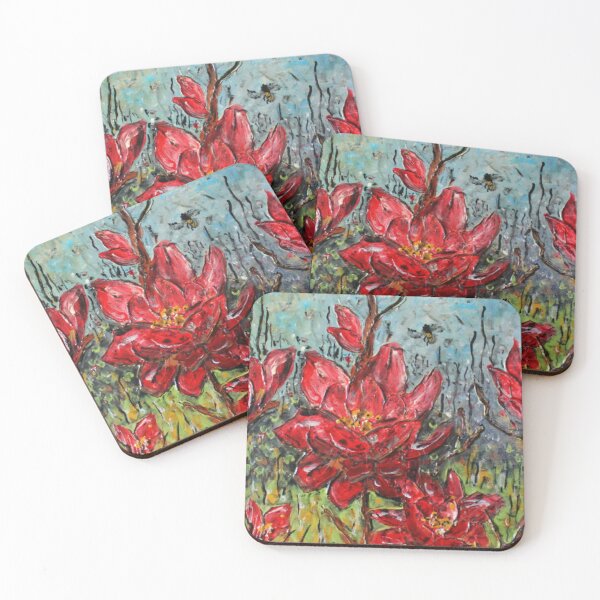 Item preview, Enjambre floral rojo impresionista designed and sold by BloomGaller.