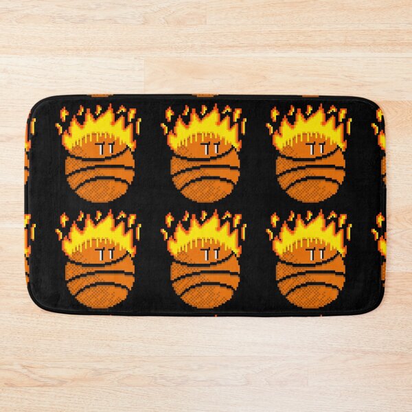 Item preview, Flaming Basketball Retro Pixel Art Arcade Sports designed and sold by RetroRlx.