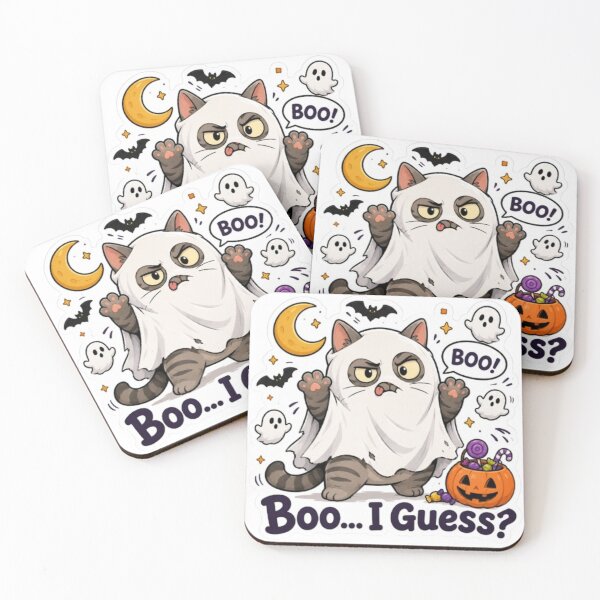 Item preview, Grumpy Cat Dressed As A Ghost designed and sold by Snurly.