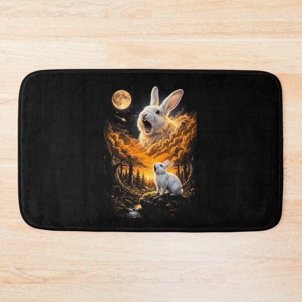 Item preview, Mystic Rabbit Howling At Moon Forest Art designed and sold by d247.