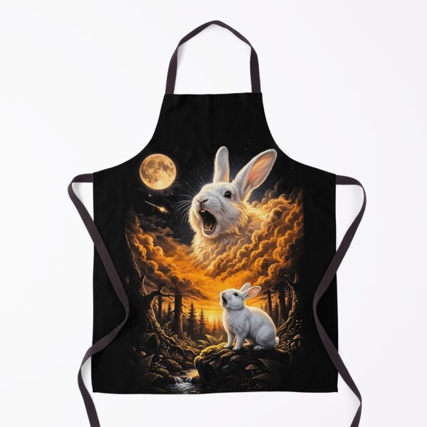 Item preview, Mystic Rabbit Howling At Moon Forest Art designed and sold by d247.