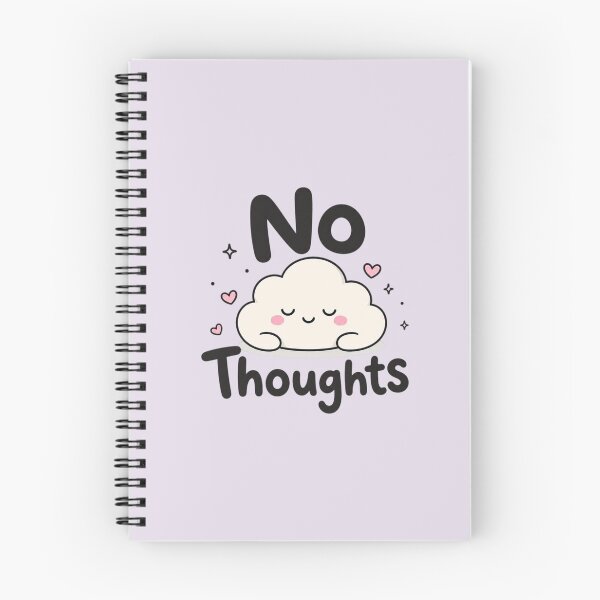Item preview, No Thoughts Cute Kawaii Cloud | Funny Lazy Mood Minimal Quote Sticker designed and sold by Sanika arts .