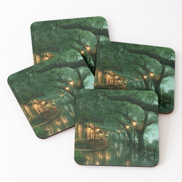 Item preview, Rainy Garden Cafe Cozy Botanical Scene designed and sold by Rtymer.