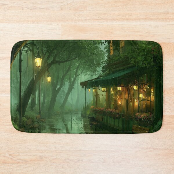 Item preview, Rainy Garden Cafe Cozy Botanical Scene designed and sold by Rtymer.