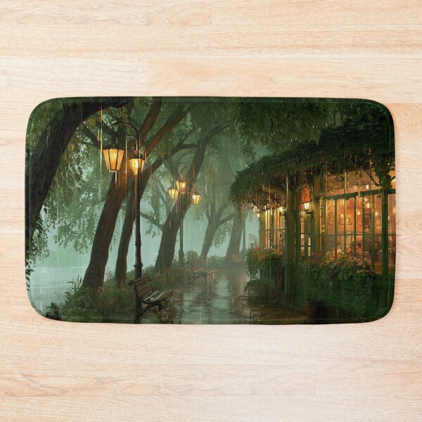 Item preview, Rainy Garden Cafe Cozy Botanical Scene designed and sold by Rtymer.