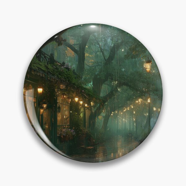 Item preview, Rainy Garden Cafe Cozy Botanical Scene designed and sold by Rtymer.