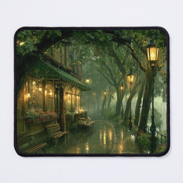 Item preview, Rainy Garden Cafe Cozy Botanical Scene designed and sold by Rtymer.