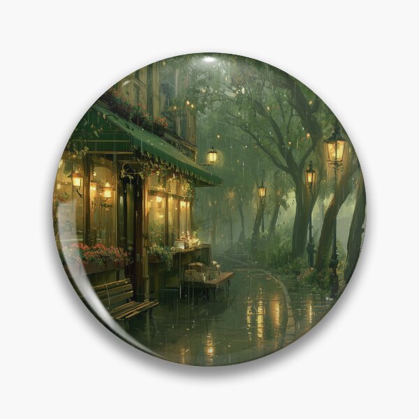 Item preview, Rainy Garden Cafe Cozy Botanical Scene designed and sold by Rtymer.