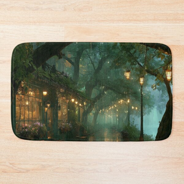 Item preview, Rainy Garden Cafe Cozy Botanical Scene designed and sold by Rtymer.