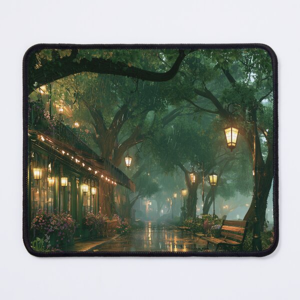 Item preview, Rainy Garden Cafe Cozy Botanical Scene designed and sold by Rtymer.
