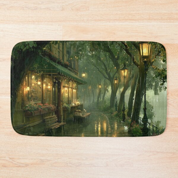 Item preview, Rainy Garden Cafe Cozy Botanical Scene designed and sold by Rtymer.