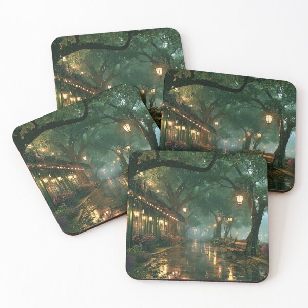 Item preview, Rainy Garden Cafe Cozy Botanical Scene designed and sold by Rtymer.