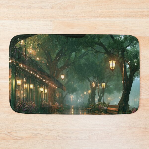 Item preview, Rainy Garden Cafe Cozy Botanical Scene designed and sold by Rtymer.