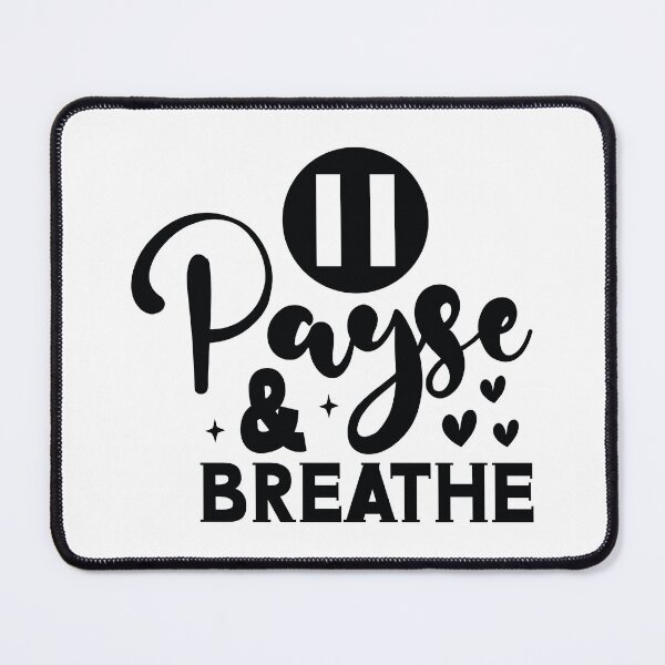 Item preview, Payse And Breathe - Mental Health Quotes Retro Vintage Aesthetic Cute Self Care Stress Relief Gift designed and sold by FuzionRaptor.