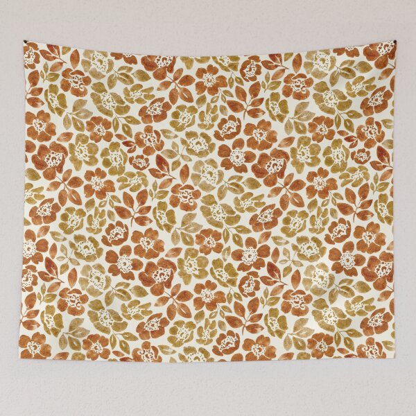 Item preview, Wild Roses Pattern Hand Painted in Gold Watercolor designed and sold by andrebalest.art.