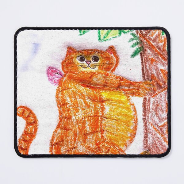 Item preview, Cute Ginger Cat Climbing a Palm Tree designed and sold by MagicYana.