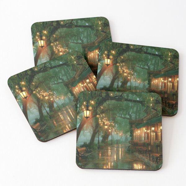 Item preview, Rainy Garden Cafe Cozy Botanical Scene designed and sold by Rtymer.