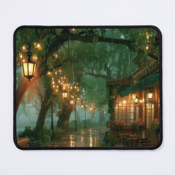 Item preview, Rainy Garden Cafe Cozy Botanical Scene designed and sold by Rtymer.