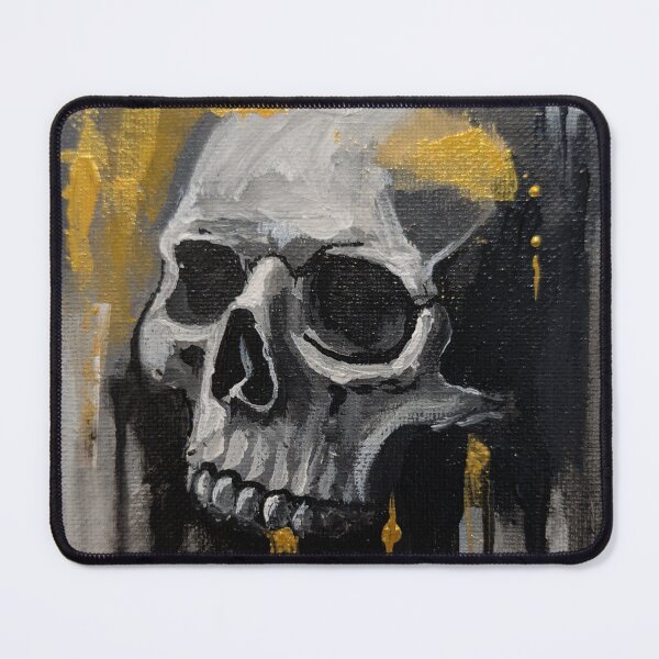 Item preview, black and gold skull painting designed and sold by Doug Paints.