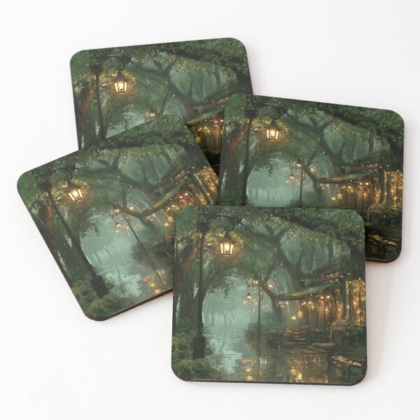 Item preview, Rainy Garden Cafe Cozy Botanical Scene designed and sold by Rtymer.
