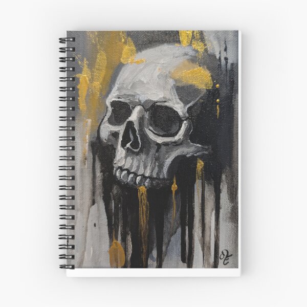 Item preview, black and gold skull painting designed and sold by Doug Paints.