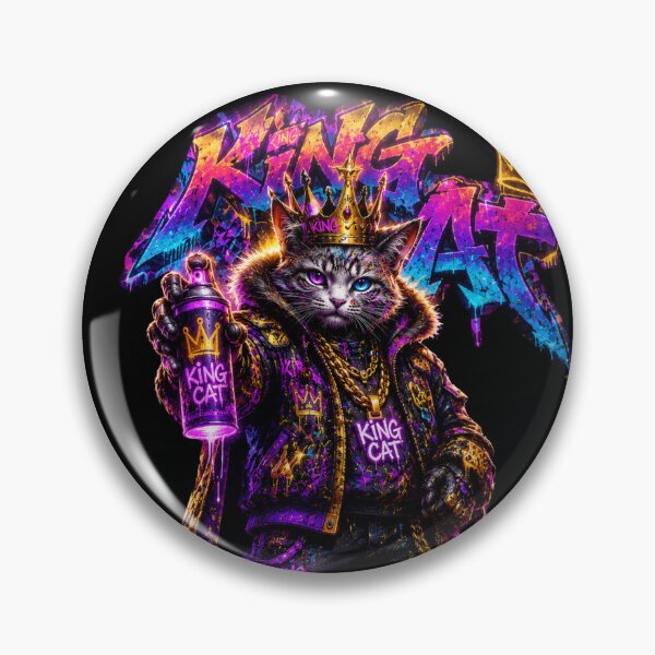 Item preview, King Cat – Neon Graffiti Legend designed and sold by Neon Riot Studio.