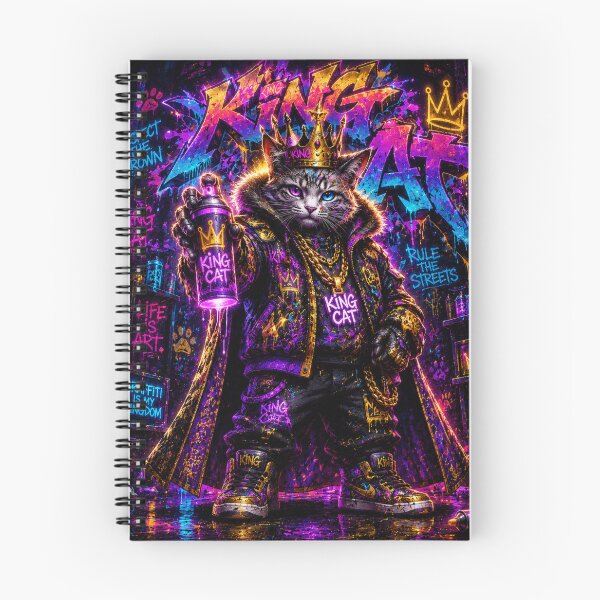 Item preview, King Cat – Neon Graffiti Legend designed and sold by Neon Riot Studio.