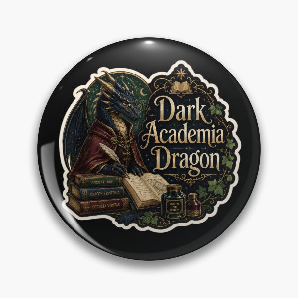 Item preview, Dark Academia Dragon Scholar Sticker  designed and sold by Sketchlegacy.