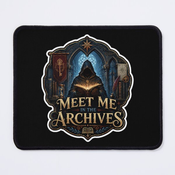 Item preview, Meet Me in the Archives Dark Academia Sticker designed and sold by Sketchlegacy.