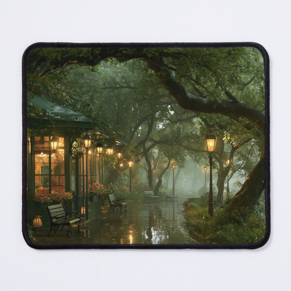Item preview, Rainy Garden Cafe Cozy Botanical Scene designed and sold by Rtymer.