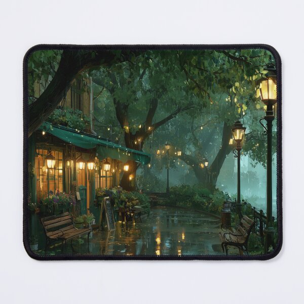 Item preview, Rainy Garden Cafe Cozy Botanical Scene designed and sold by Rtymer.