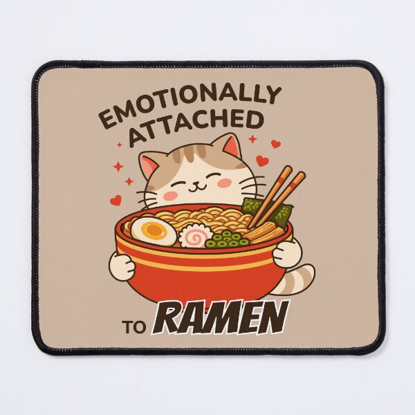 Item preview, Cat with Ramen Bowl - Emotionally Attached to Ramen designed and sold by Skryp-art.