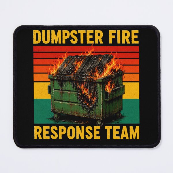 Item preview, dumpster fire response team funny meme designed and sold by Kladhadredo.