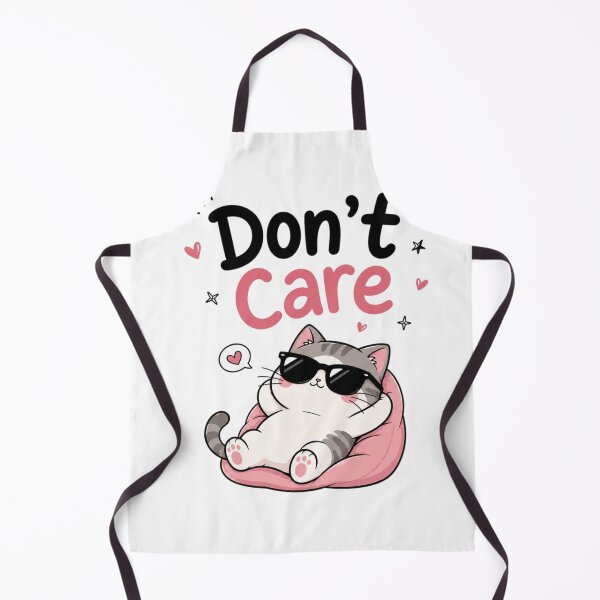 Item preview, Don't Care Cute Cat Funny Quote Kawaii Aesthetic Minimalist White Background Sticker designed and sold by Sanika arts .