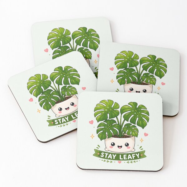Artikelvorschau, Monstera-Pflanze – Bleib grün | Süßes Kawaii-Geschenk für Pflanzenliebhaber entworfen und verkauft von PLANT LOVER'S PARADISE.