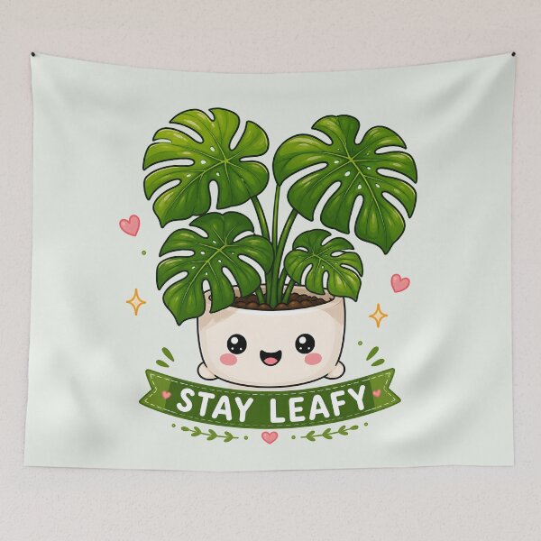 Artikelvorschau, Monstera-Pflanze – Bleib grün | Süßes Kawaii-Geschenk für Pflanzenliebhaber entworfen und verkauft von Peace-of-mind.