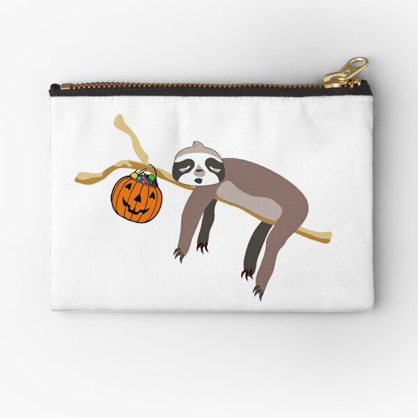 Sloth Sleeping Halloween Costume Sloth Lover Gift Zipper Pouch