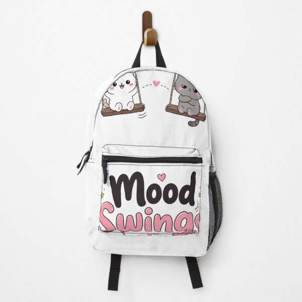 Item preview, Mood Swings Cute Cat Swing Kawaii Funny Mood Quote Sticker designed and sold by Sanika arts .