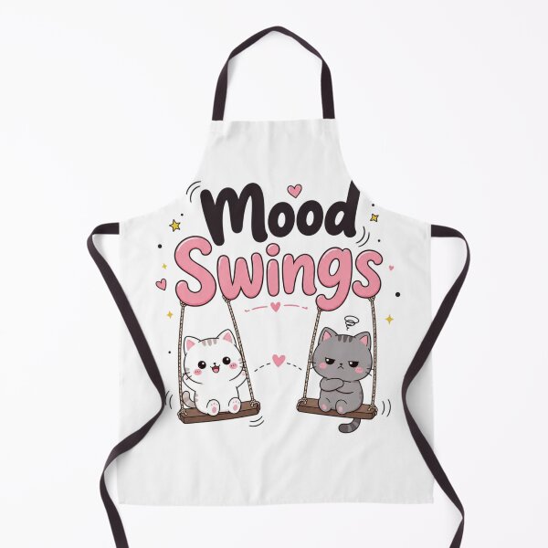 Item preview, Mood Swings Cute Cat Swing Kawaii Funny Mood Quote Sticker designed and sold by Sanika arts .