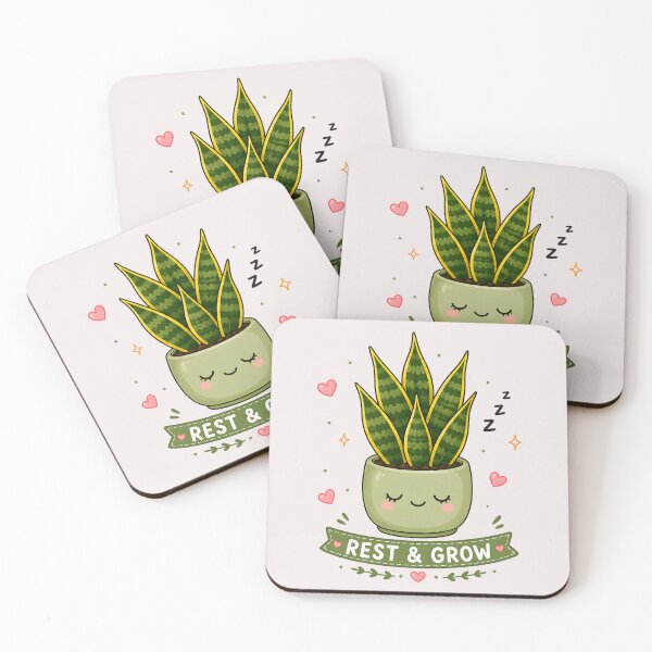 Item preview, Sleepy Snake Plant – Rest & Grow | Cute Kawaii Houseplant designed and sold by PLANT LOVER'S PARADISE.