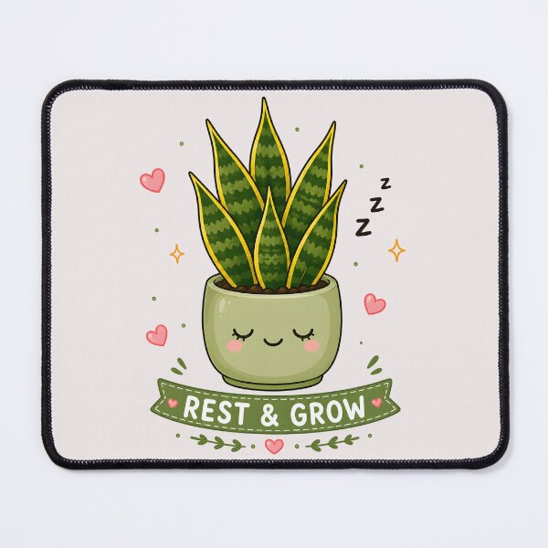 Item preview, Sleepy Snake Plant – Rest & Grow | Cute Kawaii Houseplant designed and sold by Peace-of-mind.