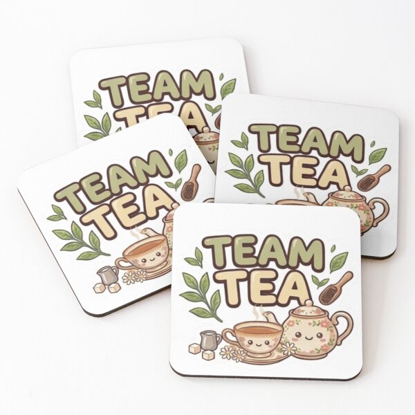 Item preview, Team Tea -Cute Kawaii Team Drinks - Laptop & Suitcase Stickers designed and sold by asumintjapan1.