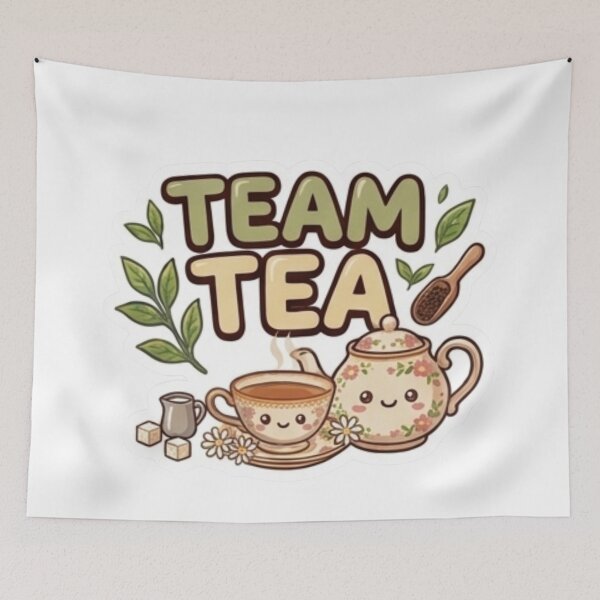 Item preview, Team Tea -Cute Kawaii Team Drinks - Laptop & Suitcase Stickers designed and sold by asumintjapan1.