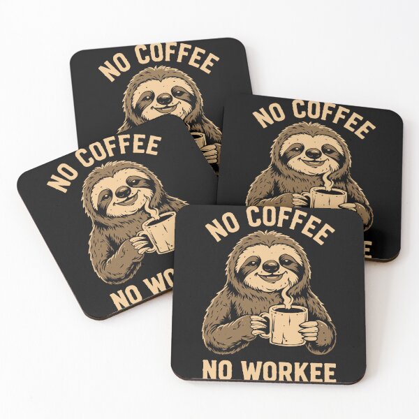 Item preview, No Coffee No Workee Sloth T-Shirt designed and sold by phsycartwork.